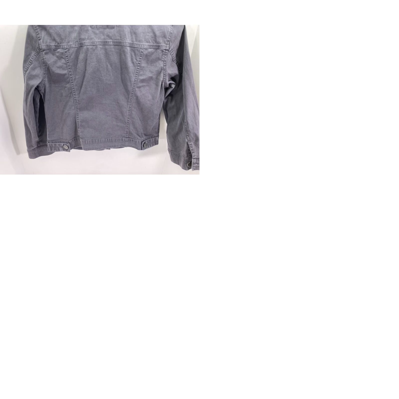 Loft Loft ANN Taylor Denim Jacket Womens Small Gray Button Front Long Sleeve Outdoor Shirt Women Gray Jacket Size S / US 4 / IT 40 - 9 Thumbnail