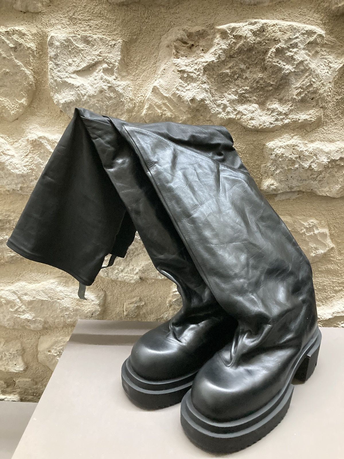Rick Owens RICK OWENS Black Flared Bogun Boots Size US 9 / EU 42 - 5 Thumbnail