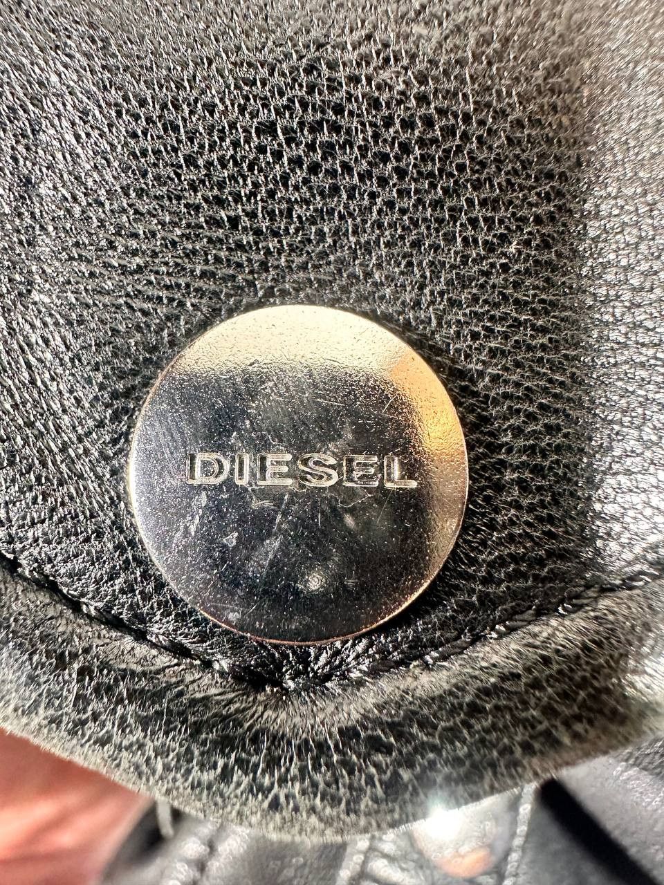 Diesel Diesel Leather L-Sinya-A Biker Jacket with Studs, size L Size L / US 10 / IT 46 - 13 Thumbnail