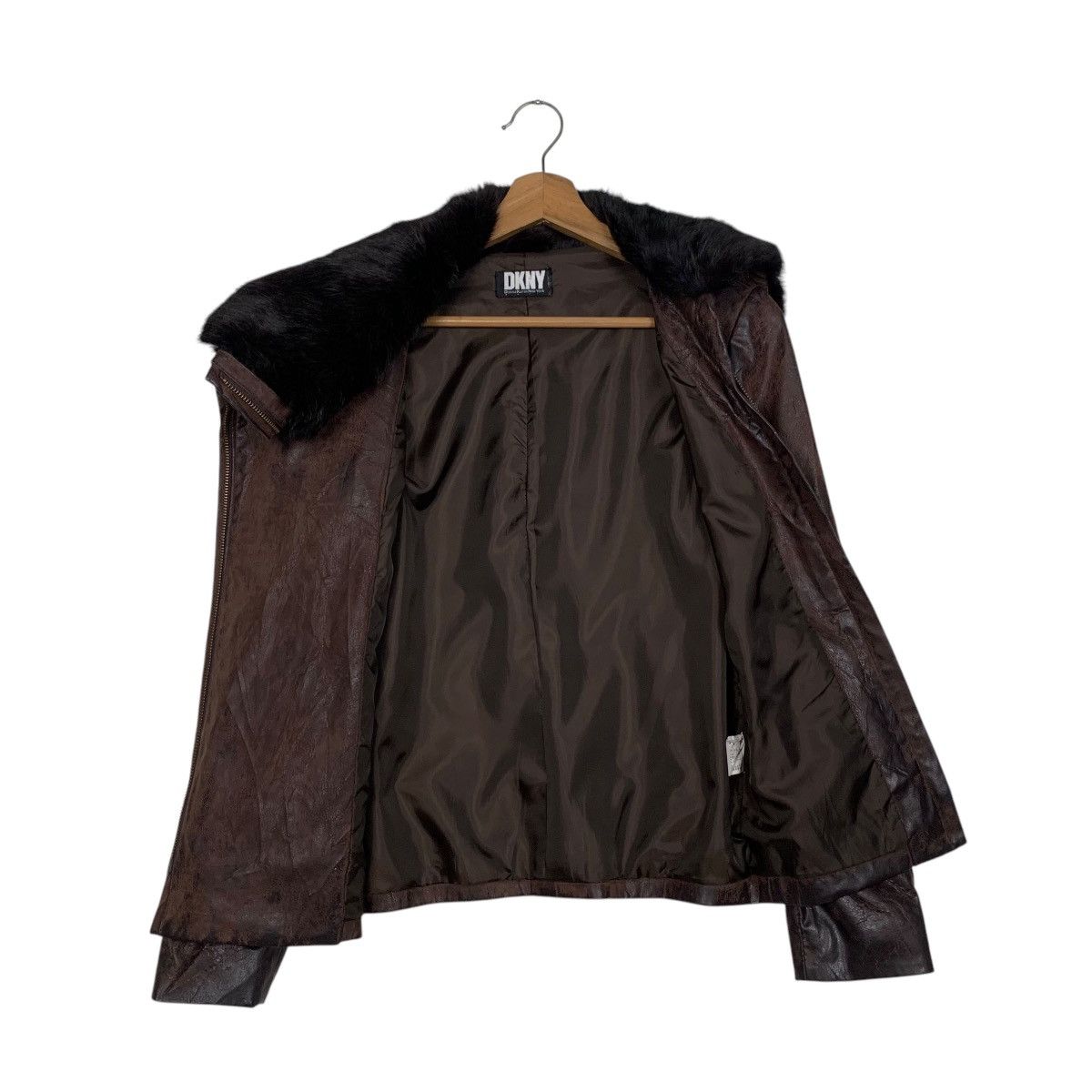 DKNY DKNY Rabbit Fur Shawl Asymmetrical Jacket #2765-C125 Size S / US 4 / IT 40 - 10 Thumbnail