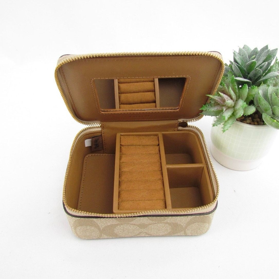 Coach Coach Large Jewelry Box In Signature Canvas Size ONE SIZE - 7 Thumbnail