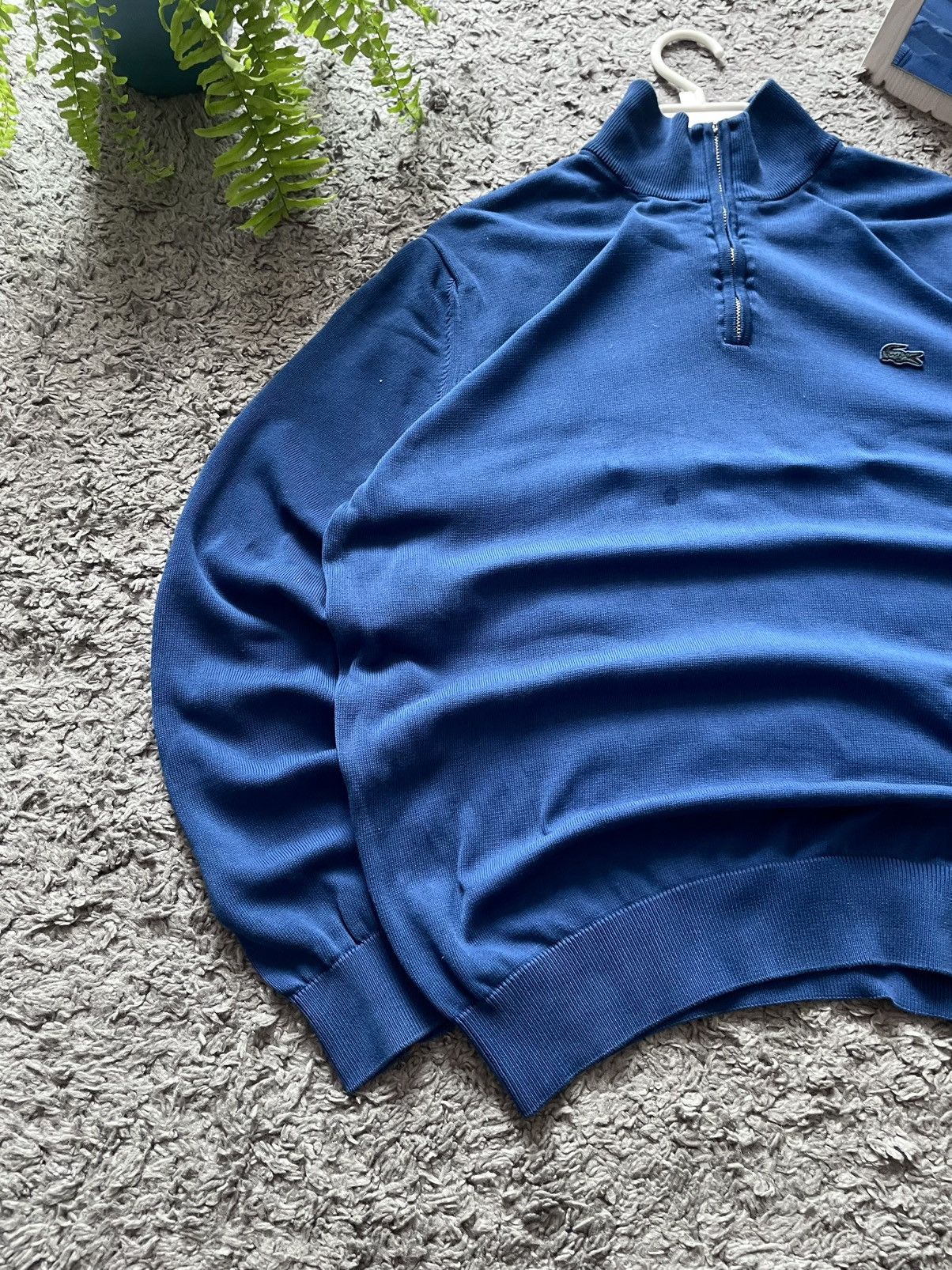 Lacoste × Vintage 00s Lacoste 1/3 Zip Sweater Streetwear Vintage Logo Rare Size US L / EU 52-54 / 3 - 6 Thumbnail