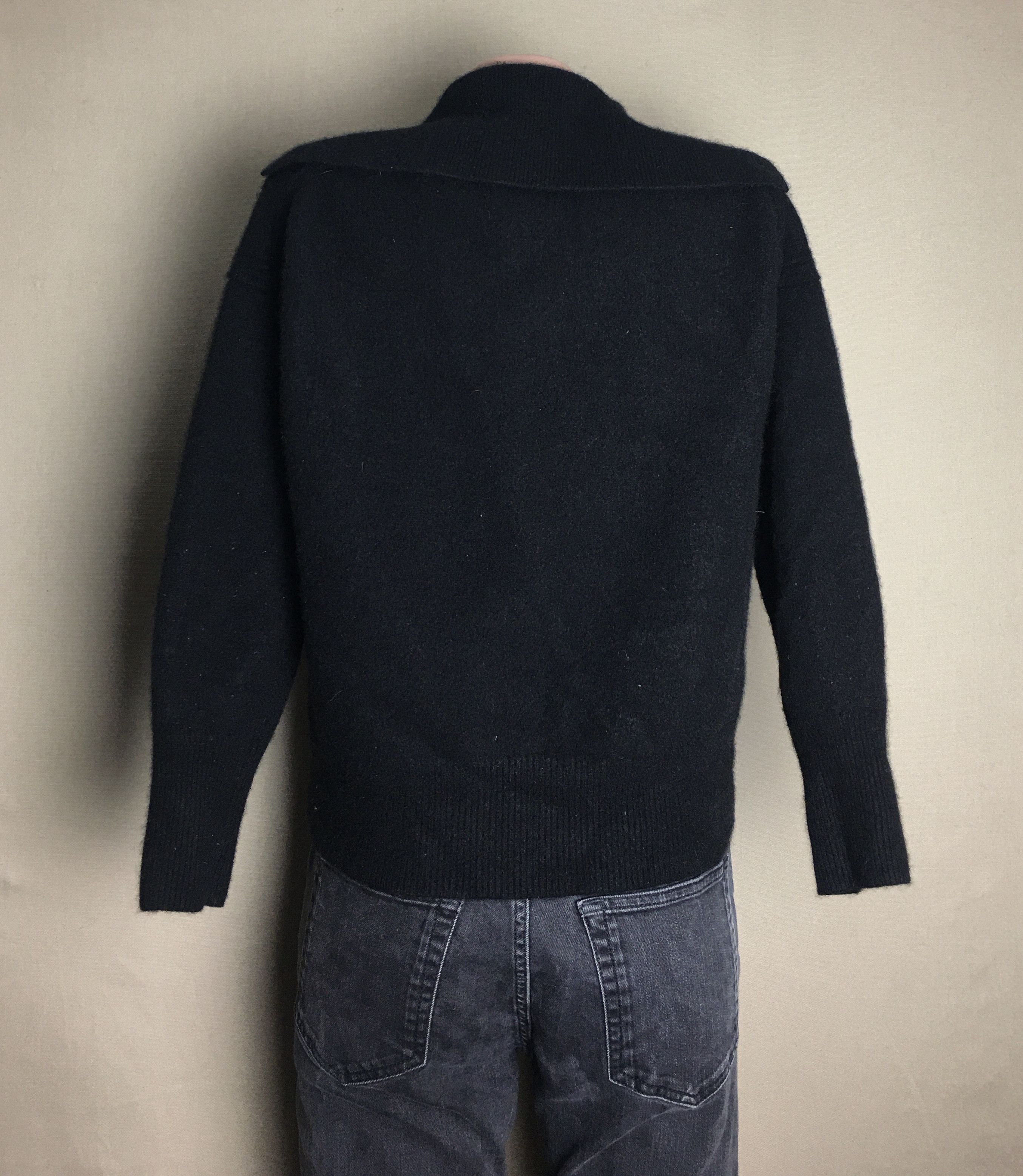 Cos COS Spread Collar Pure Cashmere Black Jumper Sweater Size S / US 4 / IT 40 - 7 Thumbnail