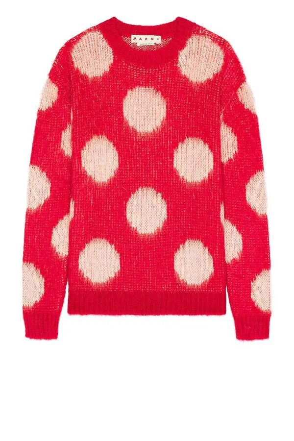 Marni o1w1db10125 Roundneck Sweater in Red Size US M / EU 48-50 / 2 - 1 Thumbnail