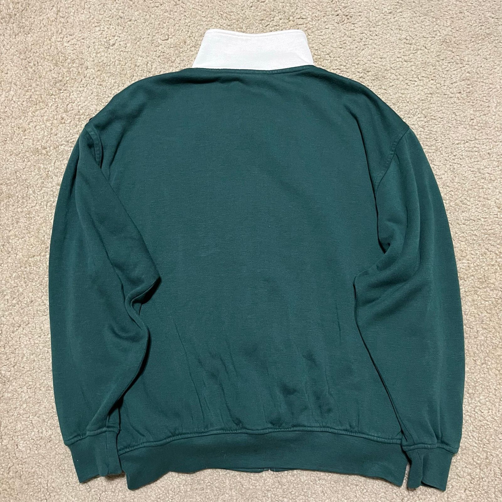 Blair Vintage John Blair Green/White/Black Full Zip Sweatshirt Size US M / EU 48-50 / 2 - 2 Thumbnail