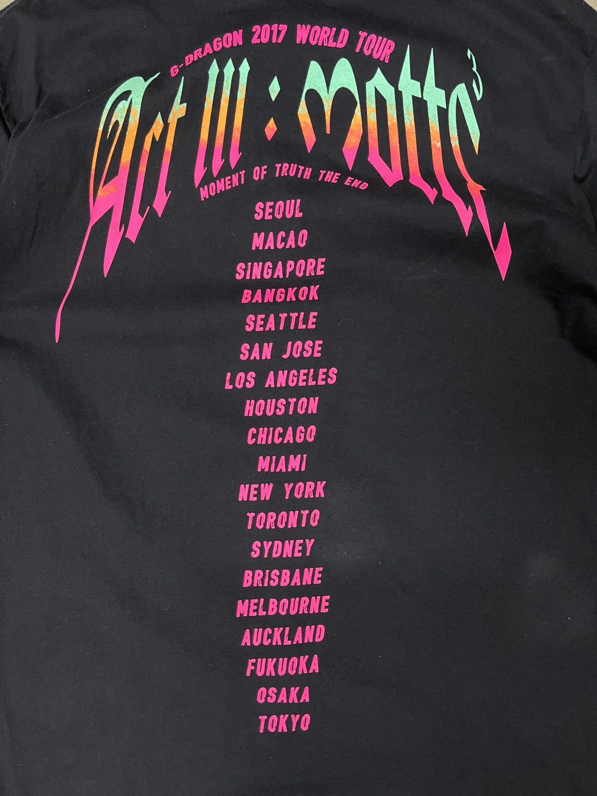 G-dragon Act 3 MOTTE Moment of Truth The End Tshirt