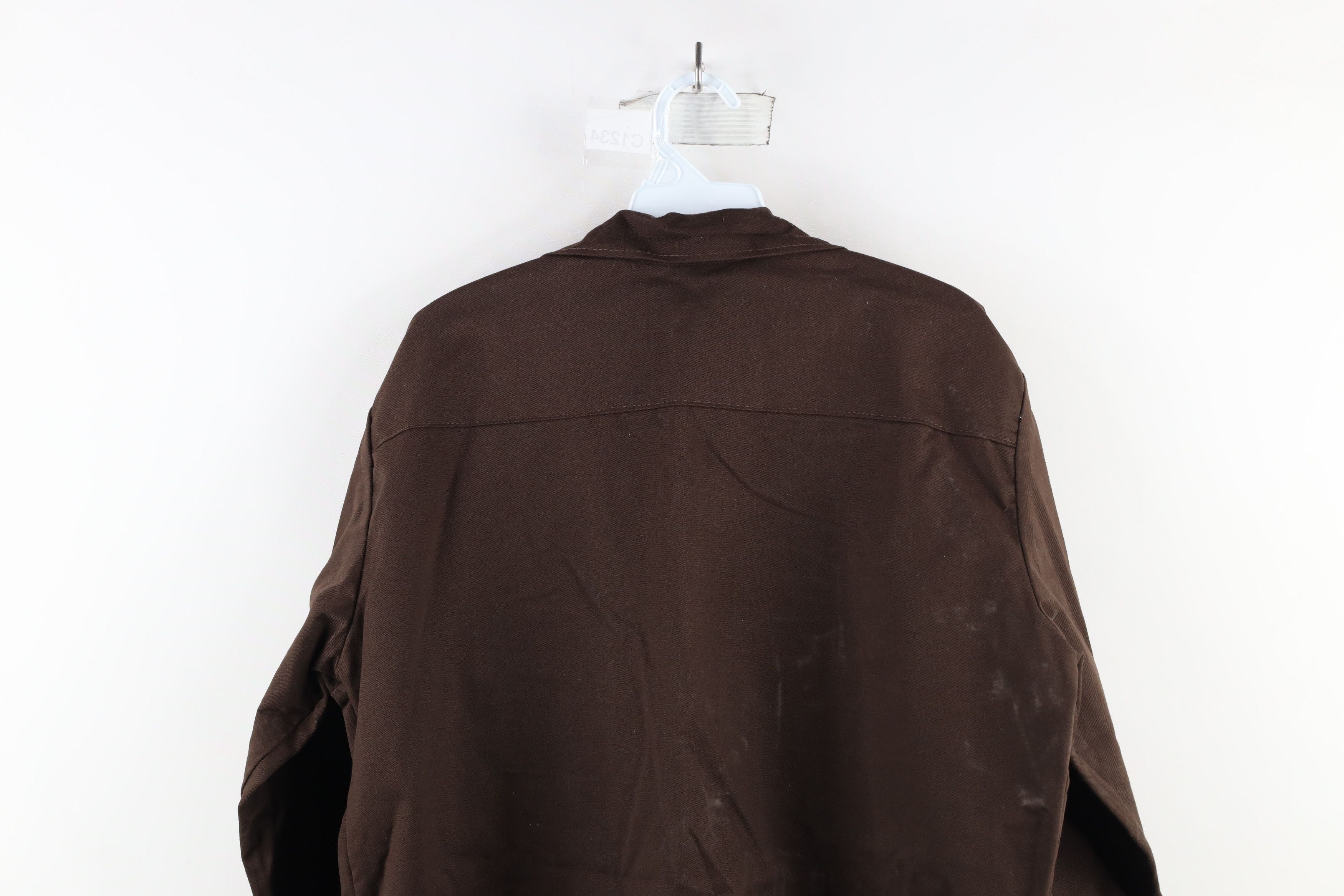 Vintage Vintage 90s Streetwear Work Button Shirt Brown USA Size US M / EU 48-50 / 2 - 11 Thumbnail