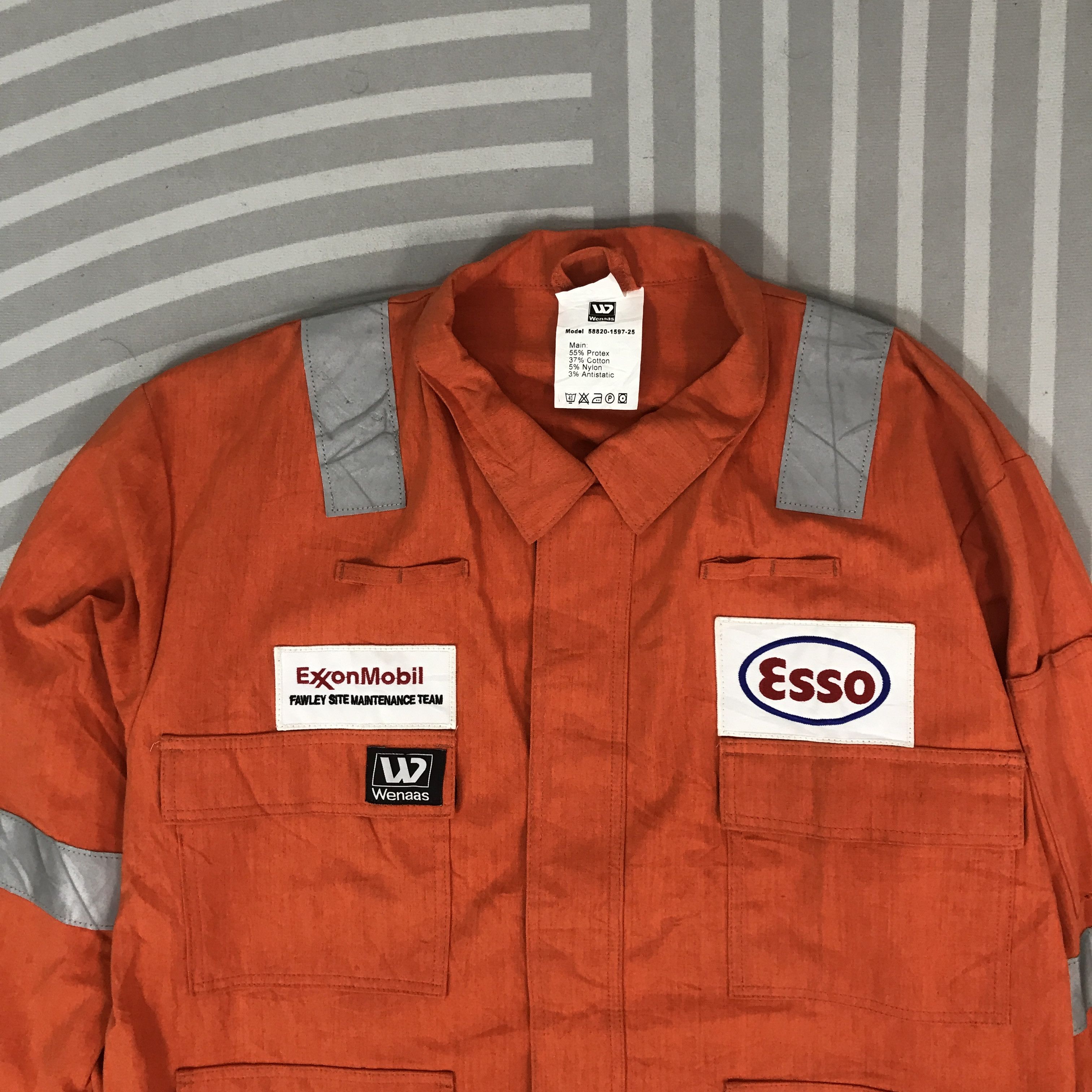 Japanese Brand Vintage Exon Mobil Esso Oil brand Racing japan Jacket Size US L / EU 52-54 / 3 - 2 Thumbnail