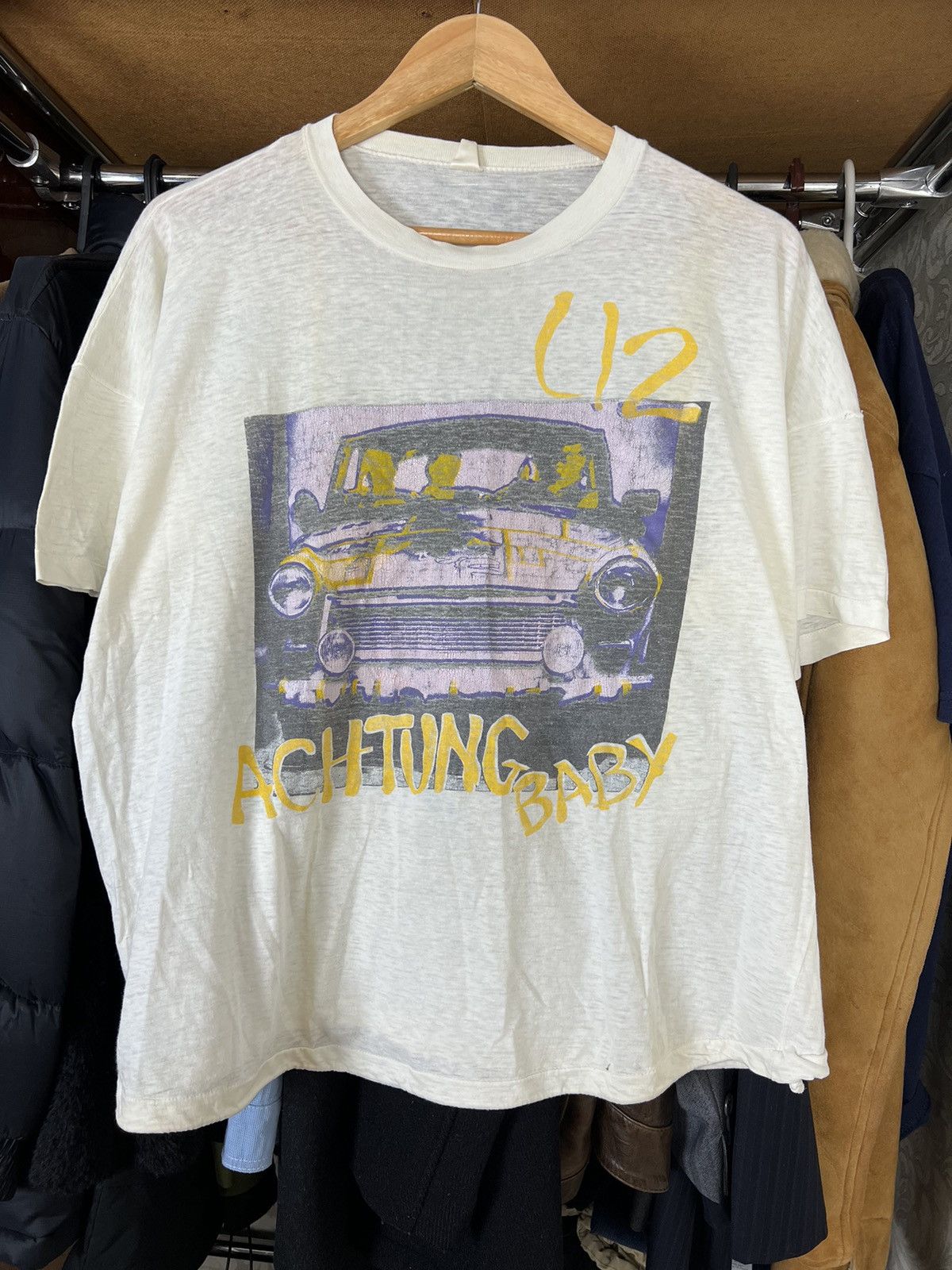 Vintage 1992 U2 T-Shirt Zoo Tour Achtung Baby Tee Shirt