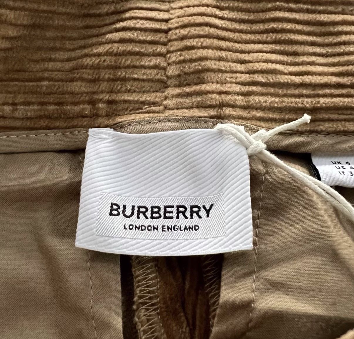 Burberry Burberry Brown Corduroy Wide-leg Pants J41 Size 27" / US 4 / IT 40 - 3 Thumbnail