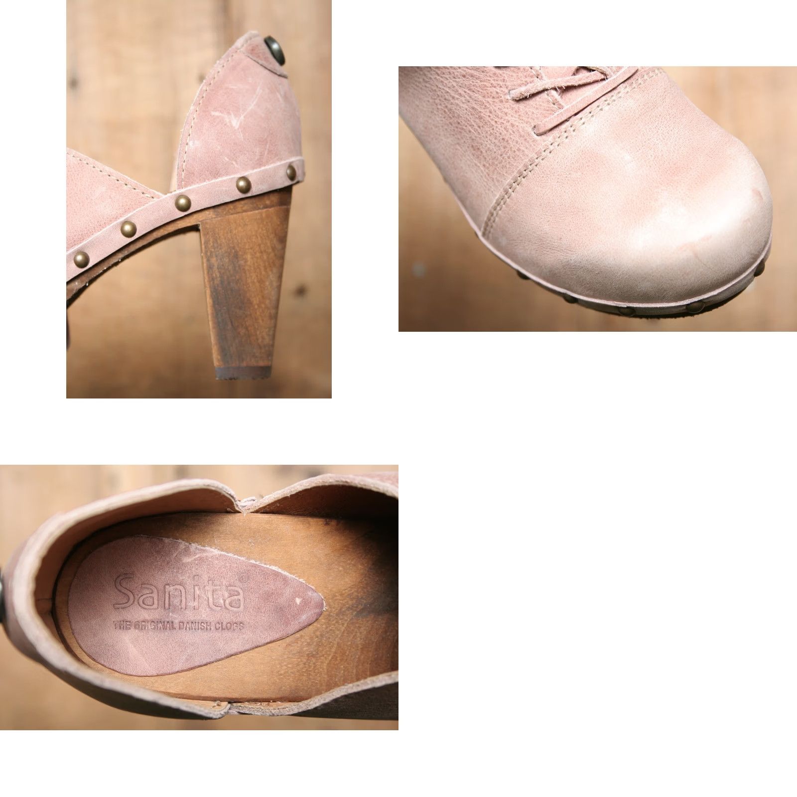 Vintage VINTAGE SANITA Theodora Mauve Leather D'Orsay Clog 3.25" Heeled Pumps EUR 37 ≈ US 6.5 Womens Shoes Leather Mauve D'Orsay 37 6.5 Size US 7 / IT 37 - 8 Thumbnail