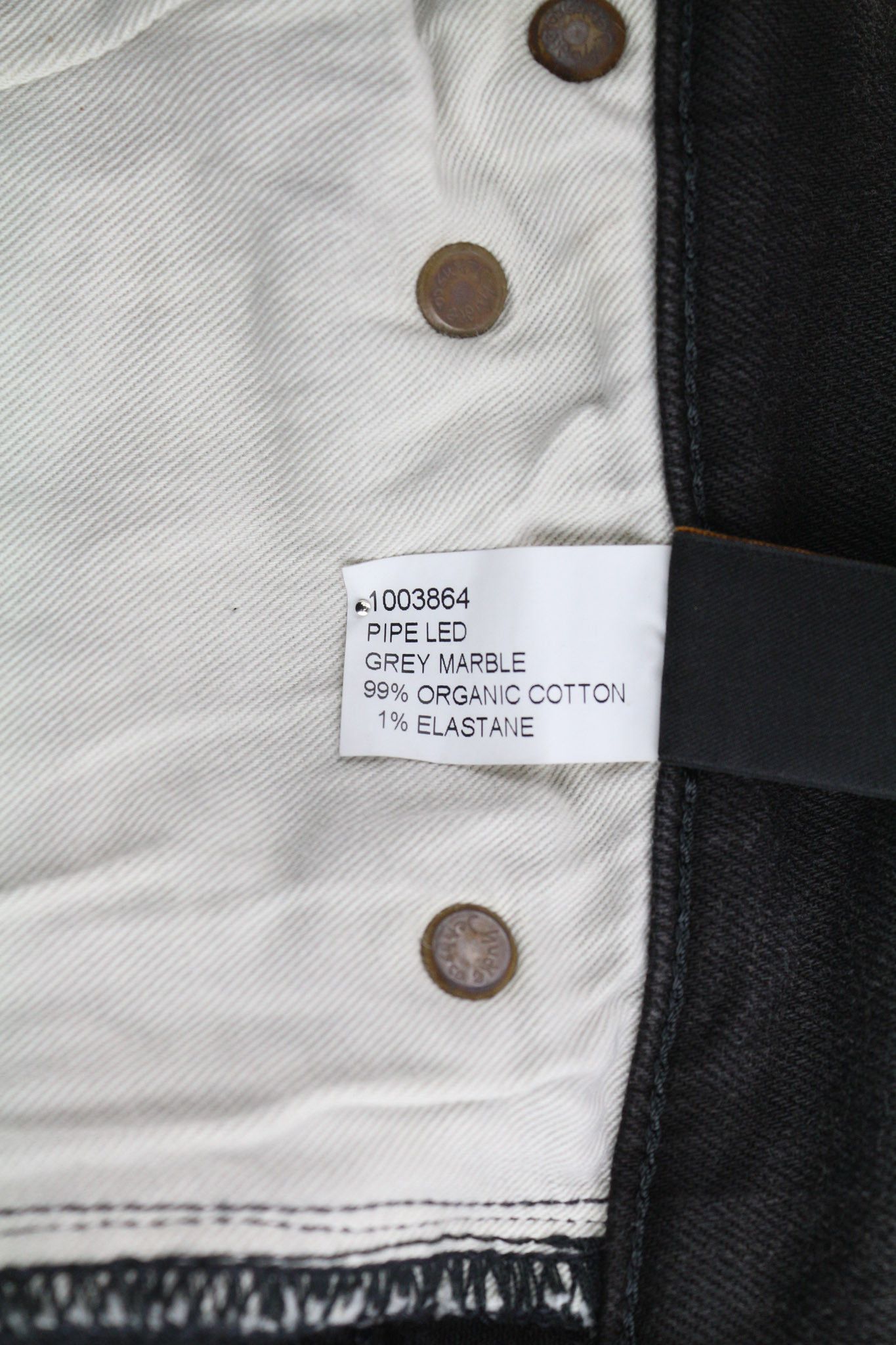 Nudie Jeans PIPE LED W30/L32 Grey Marble Organic Skinny Zip Dark 81911 Size US 30 / EU 46 - 8 Thumbnail