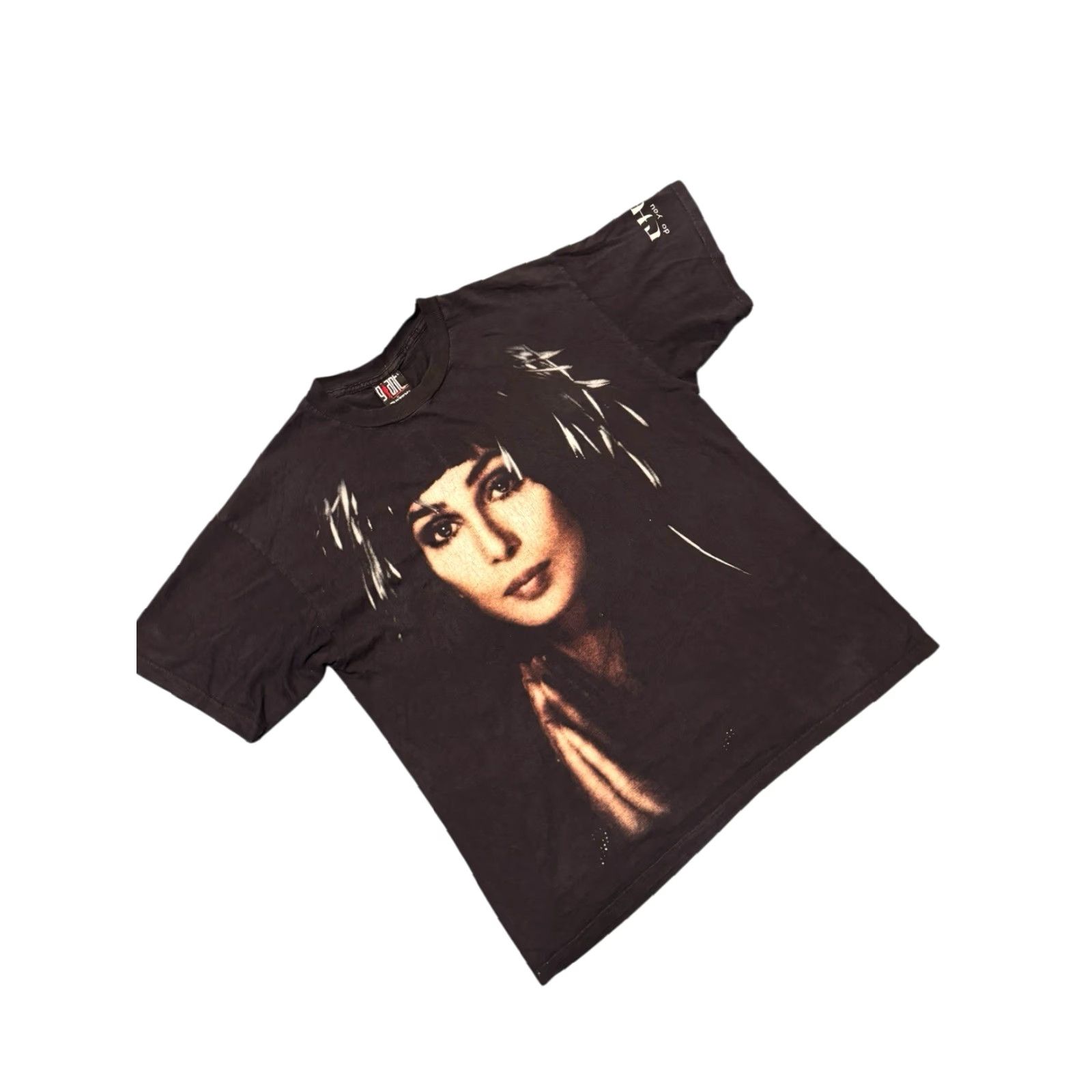 Vintage VINTAGE Cher T Shirt Giant L Adult 90s Do You Believe Tour Logo Graphic Print Black Cotton Short Sleeve Crew Neck Men Mens Retro Band Concert Size US L / EU 52-54 / 3 - 4 Thumbnail
