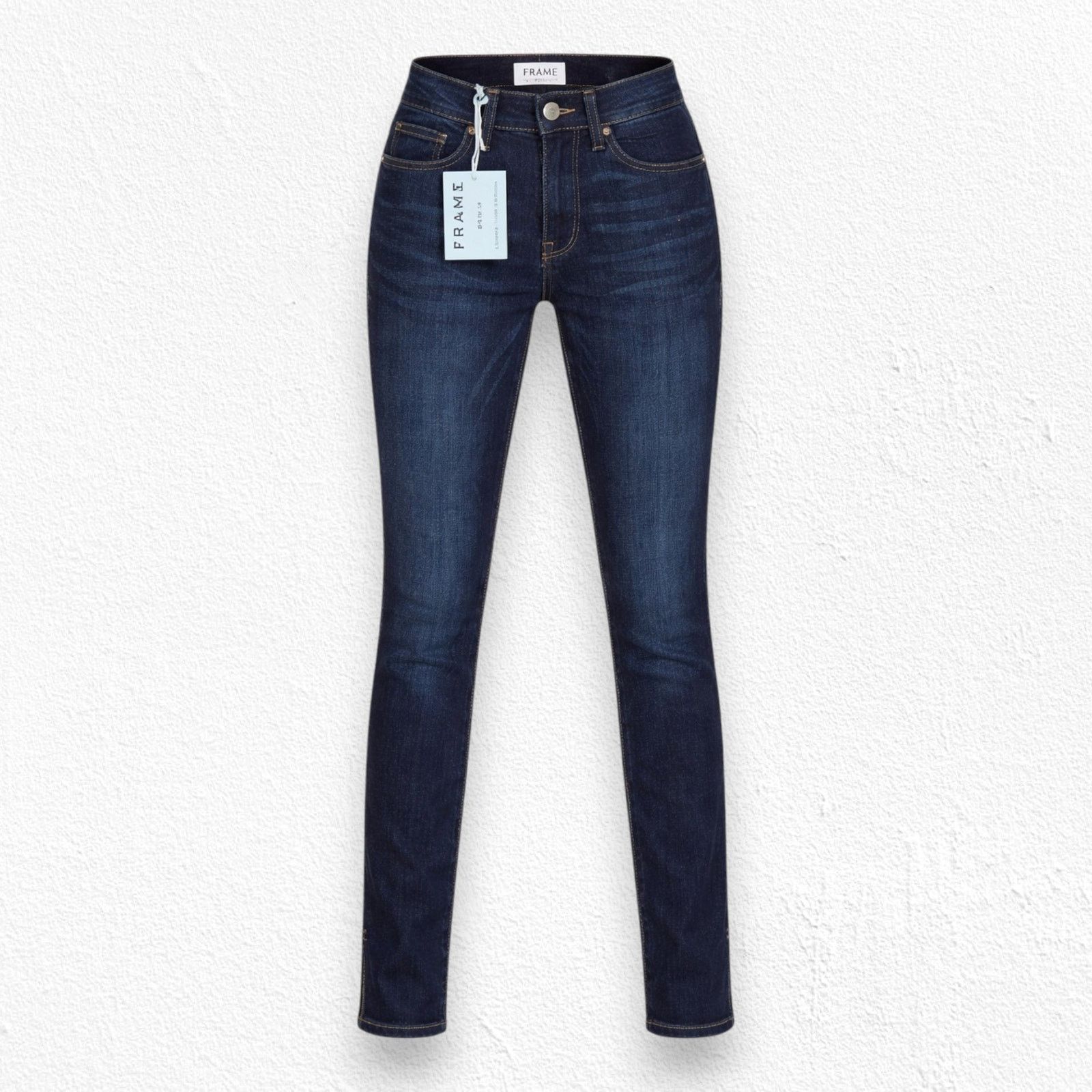 Frame FRAME Dark Wash High Waisted Le High Skinny Jeans Size 24 Size 24" / US 00 / IT 34 - 1 Thumbnail