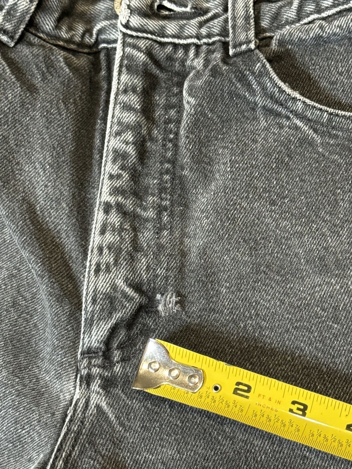 Vintage Vintage 70s Nuovo Straight Taper Talon Zipper Black Jeans Size 26" / US 2 / IT 38 - 11 Thumbnail