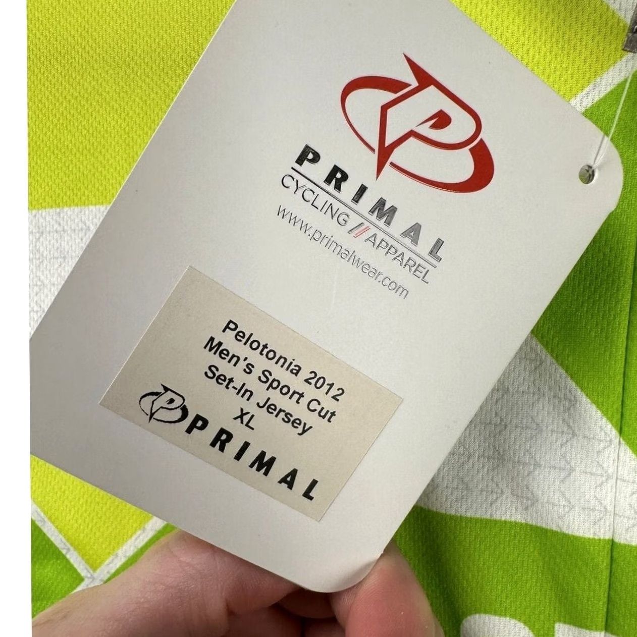 Vintage Primal Cycling Jersey Shirt Adult XL Green White Geometric Athletic Mens NEW Size US XL / EU 56 / 4 - 2 Thumbnail
