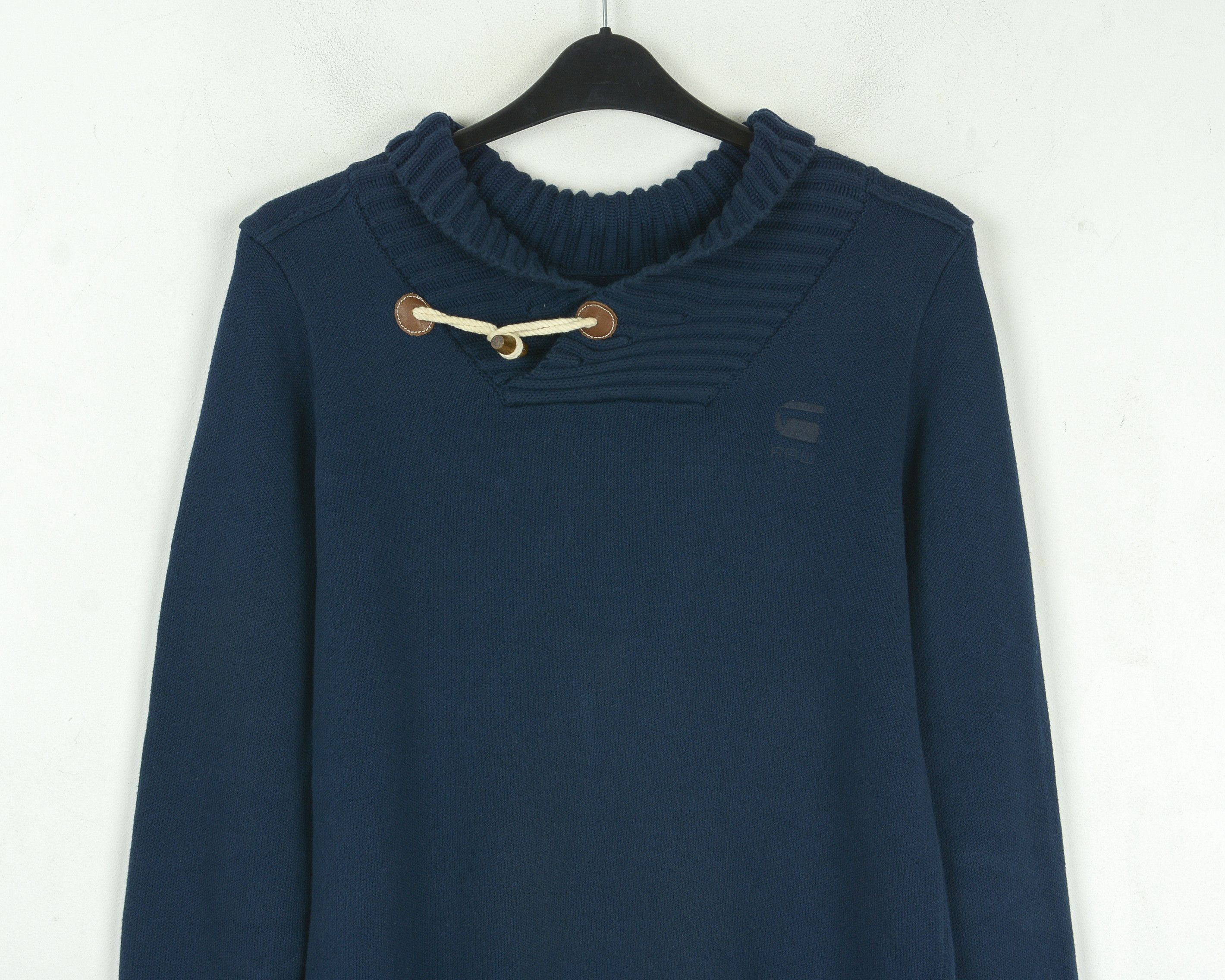 G-Star Marei Shawl M Knit Jumper Sweater Pullover Blue Sweatshirt Size US M / EU 48-50 / 2 - 3 Thumbnail