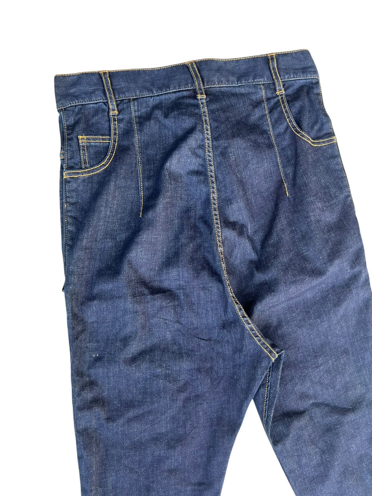 Issey Miyake Mercibeaucoup Stretchable Denim Drop Crotch Jeans Size US 31 - 13 Thumbnail
