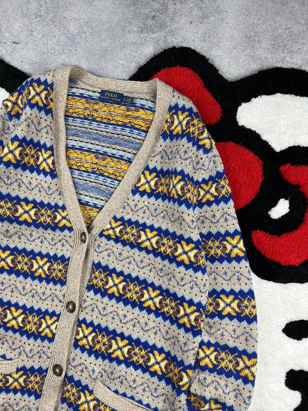Ralph Lauren Polo Ralph Lauren Fair Isle Avant Gard Cardigan Sweater Size S / US 4 / IT 40 - 5 Thumbnail