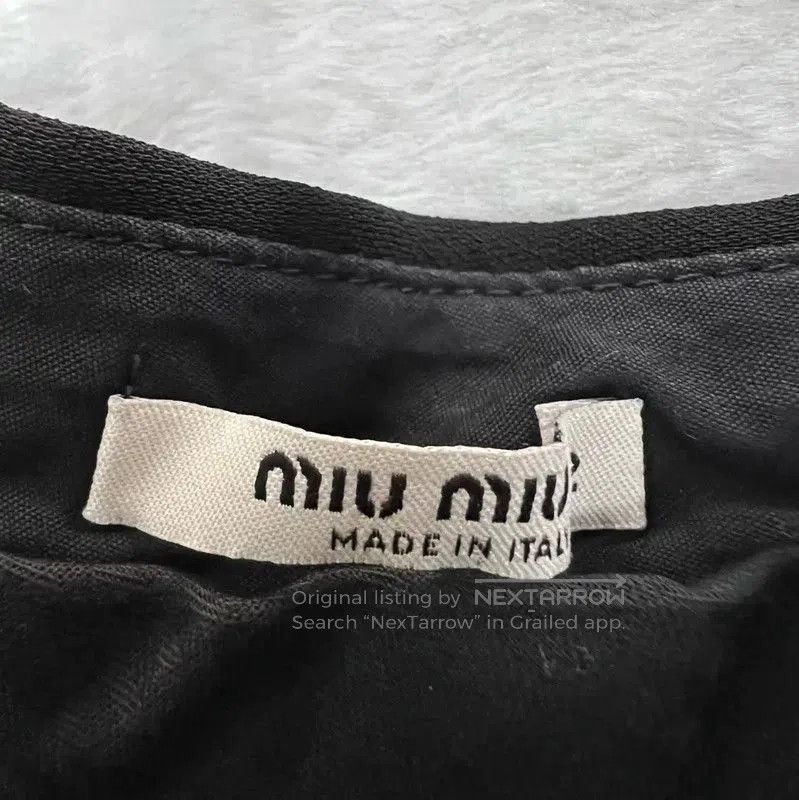 Miu Miu Miu Miu Black Cotton Casual Pants for Summer . Size 28" / US 6 / IT 42 - 3 Thumbnail