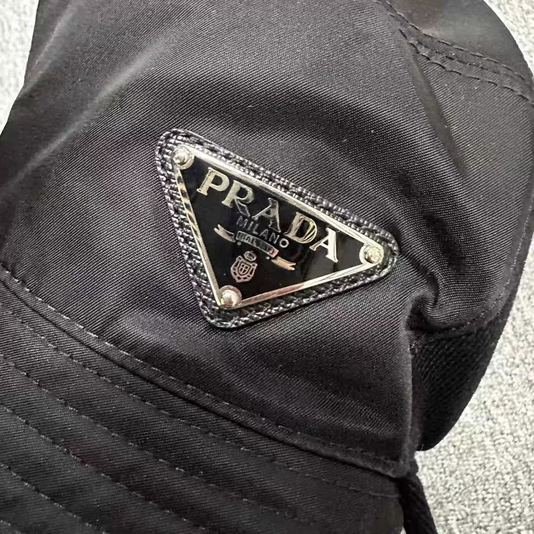 Prada Prada Metal Triangle Logo Paneled Fisherman Hat M NWT Size ONE SIZE - 3 Thumbnail