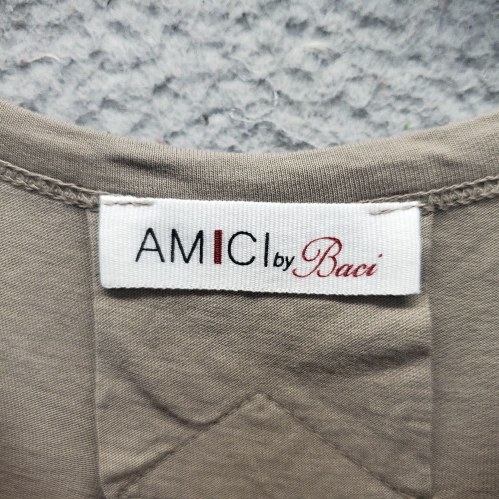 Vintage Baci Amici Tunic Top Womens Brown Cotton Relaxed Fit Pullover Crew Neck Long Sleeve Regular Size L Shirt Size L / US 10 / IT 46 - 5 Thumbnail