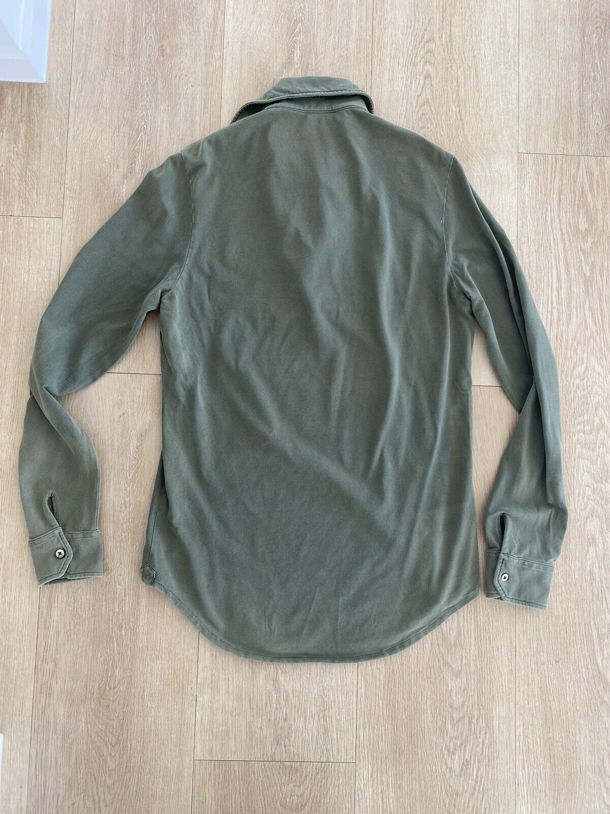 Eidos Napoli Lupo L/S Polo Shirt - Sage Green Size US L / EU 52-54 / 3 - 3 Thumbnail