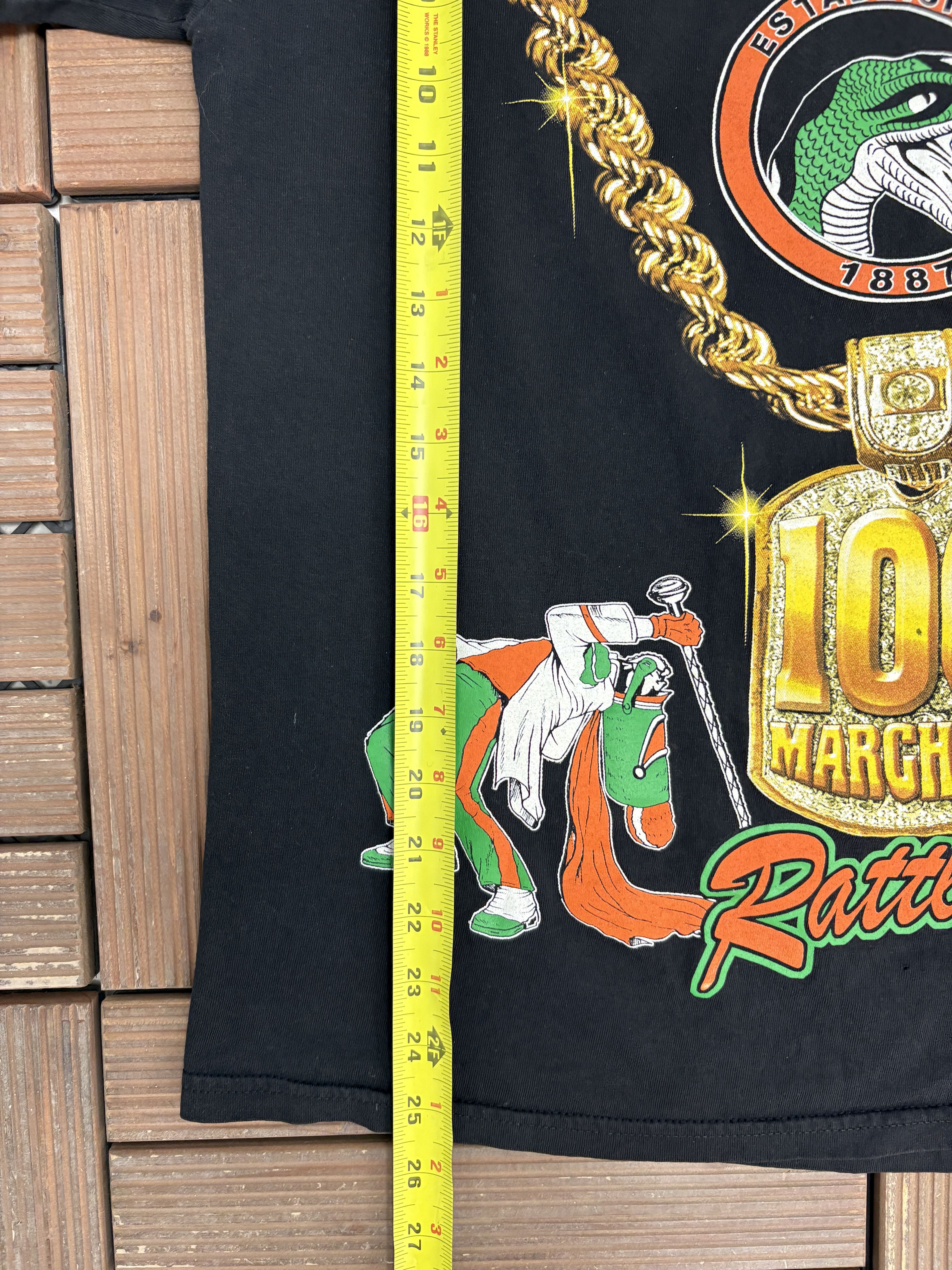 Vintage Florida A&M Rattlers 100 Marching Vintage Black T-Shirt Tee Size US M / EU 48-50 / 2 - 8 Thumbnail