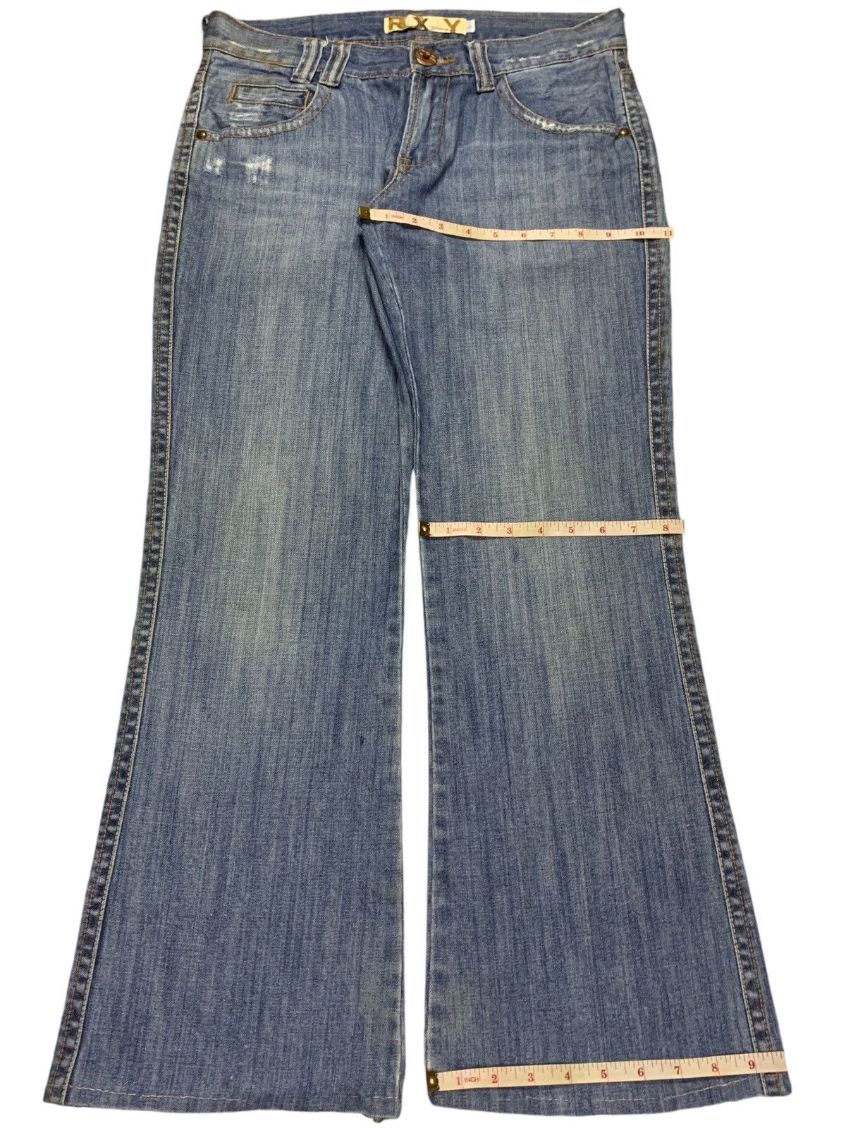 Japanese Brand Vintage Japanese Brand Blue Wash Flare Style Jeans Size 32" / US 10 / IT 46 - 13 Thumbnail