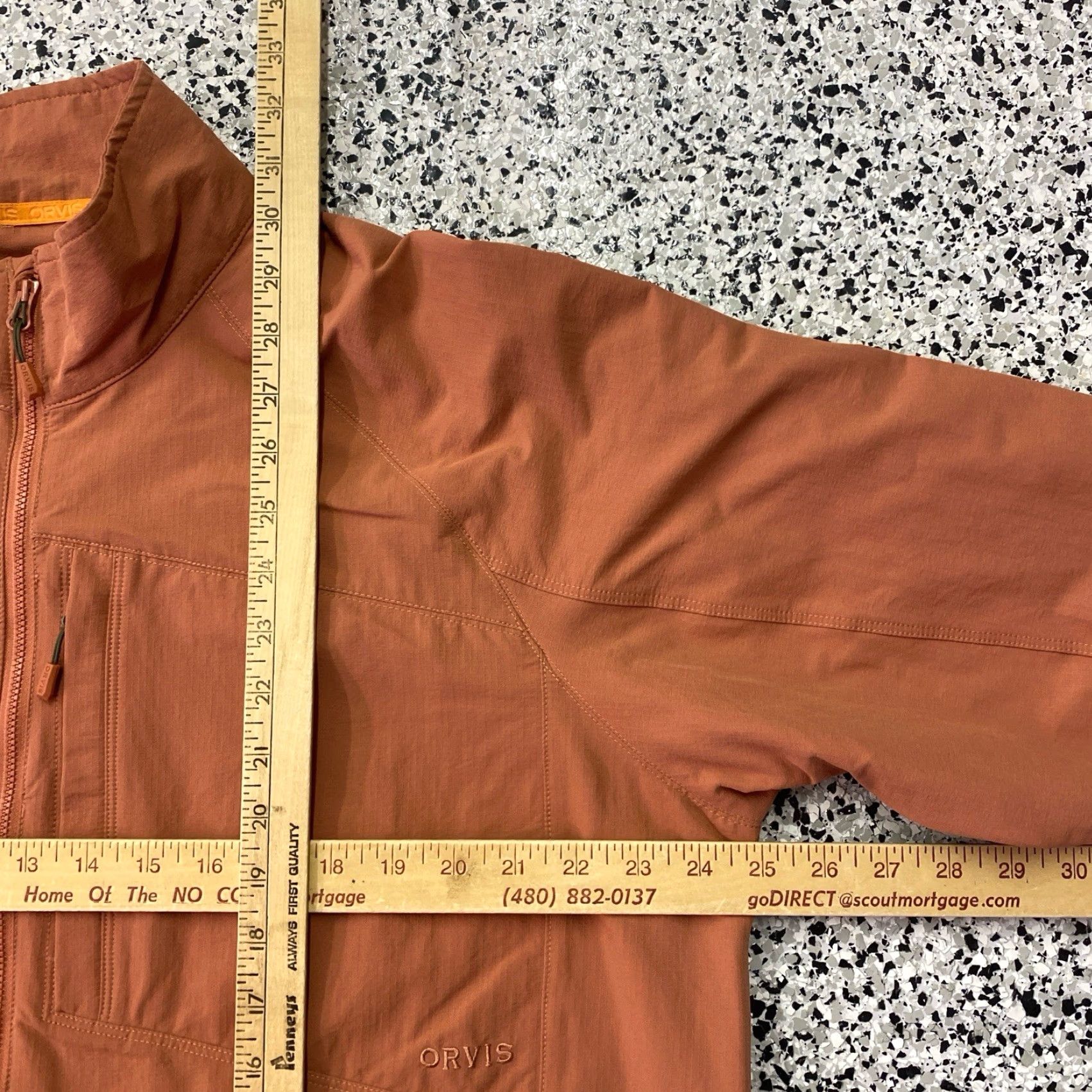 Orvis Orvis Jacket Men XL Quick Dry Lightweight Cordura Ripstop Nylon Stretch Windbreaker Zip Full Zip Outdoor Fishing Camping Adventure Orange Size US XL / EU 56 / 4 - 3 Thumbnail