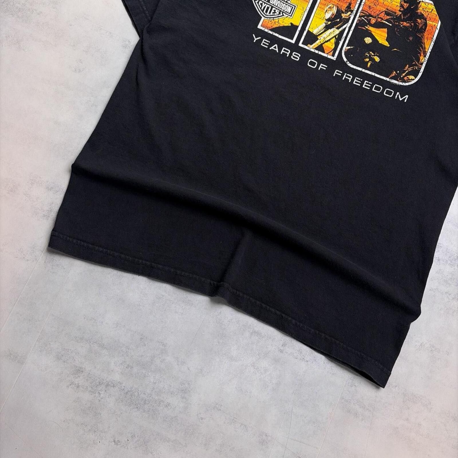 Harley Davidson Y2K Black Harley Davidson Anniversary Grunge Biker T-Shirt Size US L / EU 52-54 / 3 - 6 Thumbnail