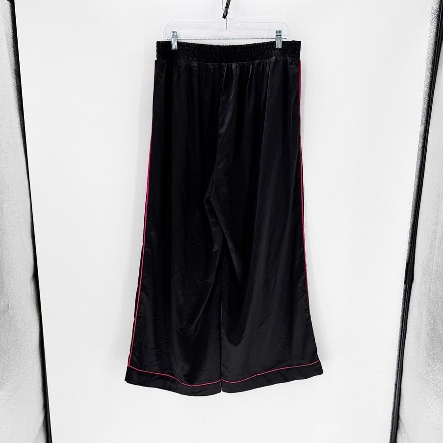 Other Torrid Wide Leg High-Rise Pull-On Satin Pants black pink 0/L Size 36" / US 14 / IT 50 - 3 Thumbnail