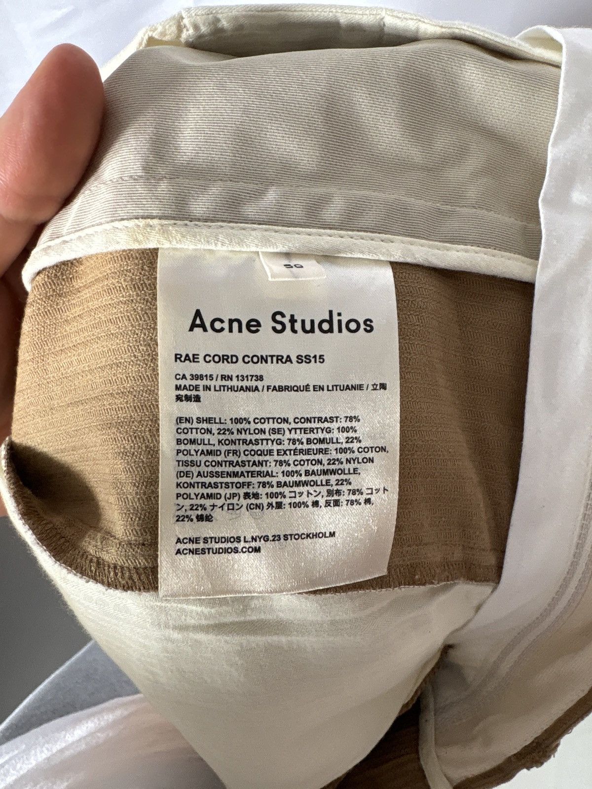 Acne Studios Acne Studios Rae Contra Cord SS15 Size US 35 - 6 Thumbnail