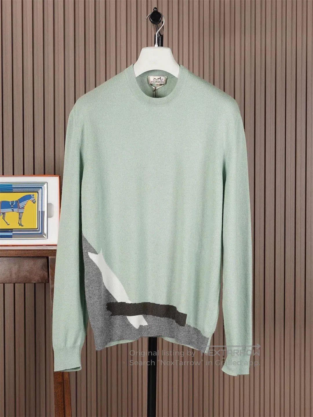 Hermes Hermes Men's Green Cashmere Sweater. Size US XL / EU 56 / 4 - 1 Thumbnail