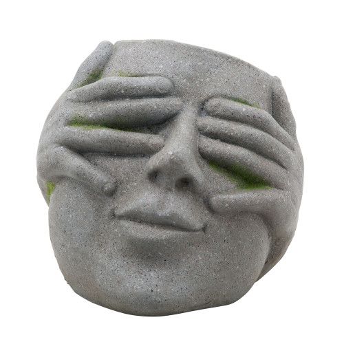 Designer × Homemade RESIN, 9"H NO SEE PLANTER, GRAY Size US L / EU 52-54 / 3 - 7 Thumbnail