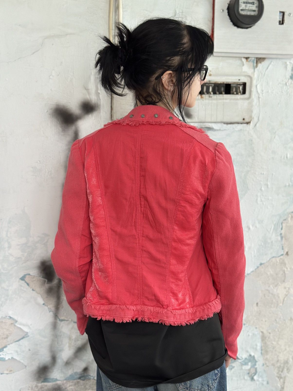 Bias VTG Japanese Style Denim Jacket Biba Size 36 Custom Coral Size S / US 4 / IT 40 - 2 Thumbnail