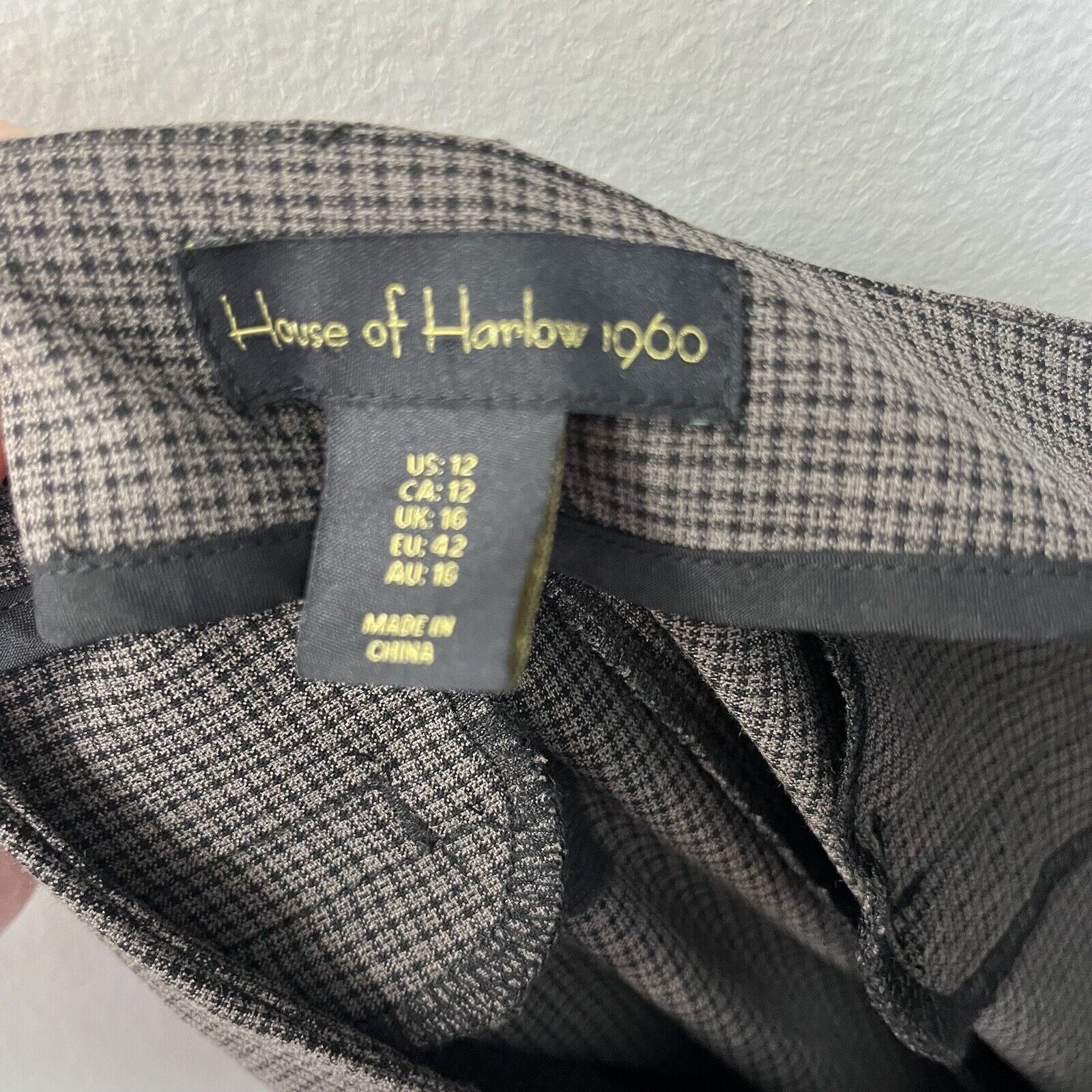 House of Harlow House of Harlow 1960 | Plaid Slit Trouser Pants Brown Sz 12 Size 34" / US 12 / IT 48 - 7 Thumbnail