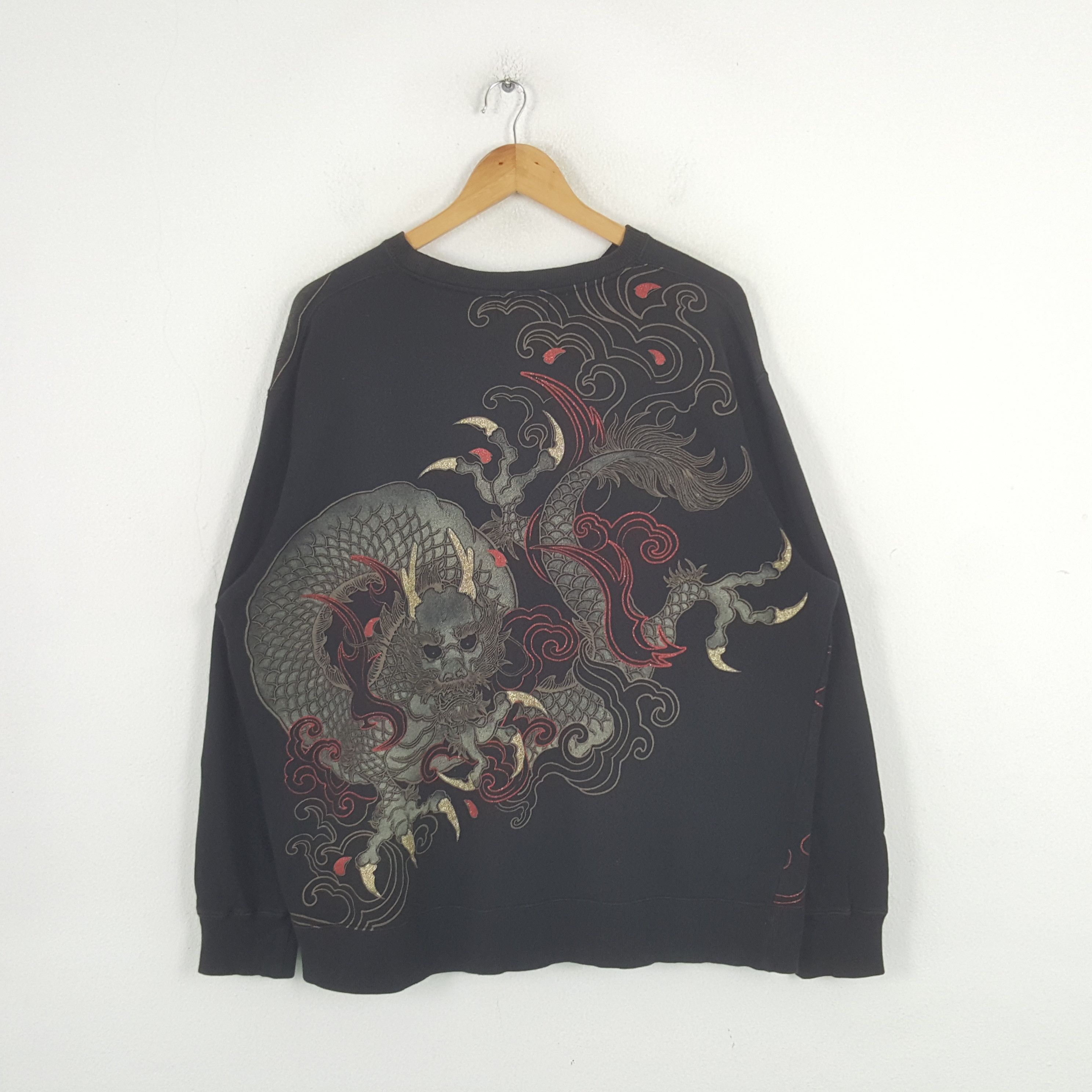 Other Vintage Sorridere Japanese Brand Dragon Sweatshirt C291N25 Size US XL / EU 56 / 4 - 1 Thumbnail