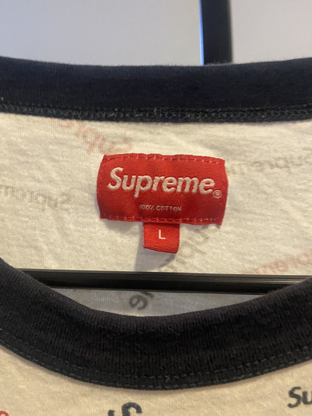 Supreme Supreme FW18 Scatter Ringer Tee Size US L / EU 52-54 / 3 - 2 Thumbnail
