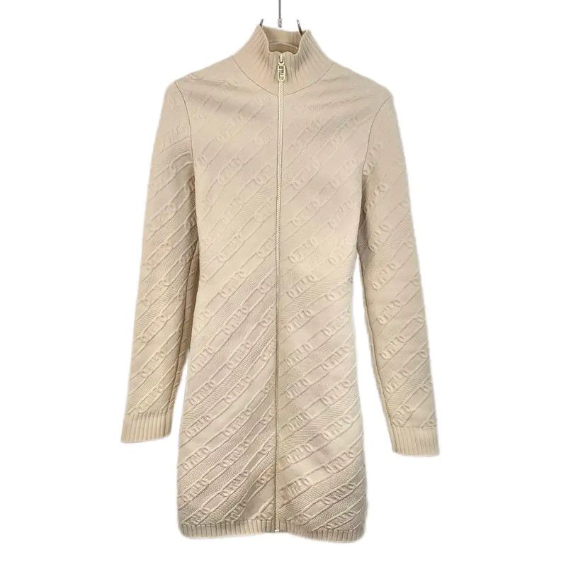 Fendi Fendi Beige Zip-Up Women's Dress 0089 Size S / US 4 / IT 40 - 1 Thumbnail