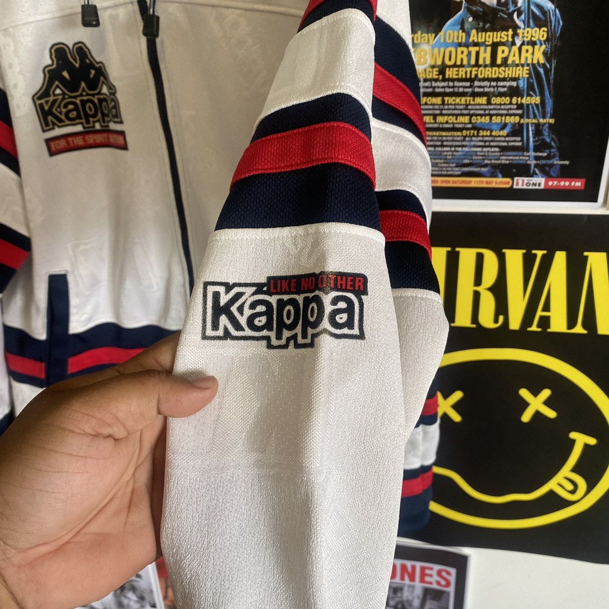Kappa Vintage Kappa Tri-Colour Hoodie Jacket Size US L / EU 52-54 / 3 - 5 Thumbnail