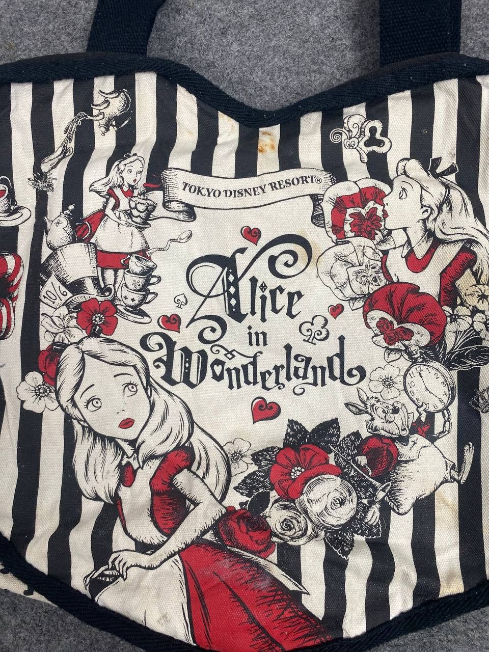 Disney × Japanese Brand disney alice in wonderlands tote bag nice design Size ONE SIZE - 2 Thumbnail