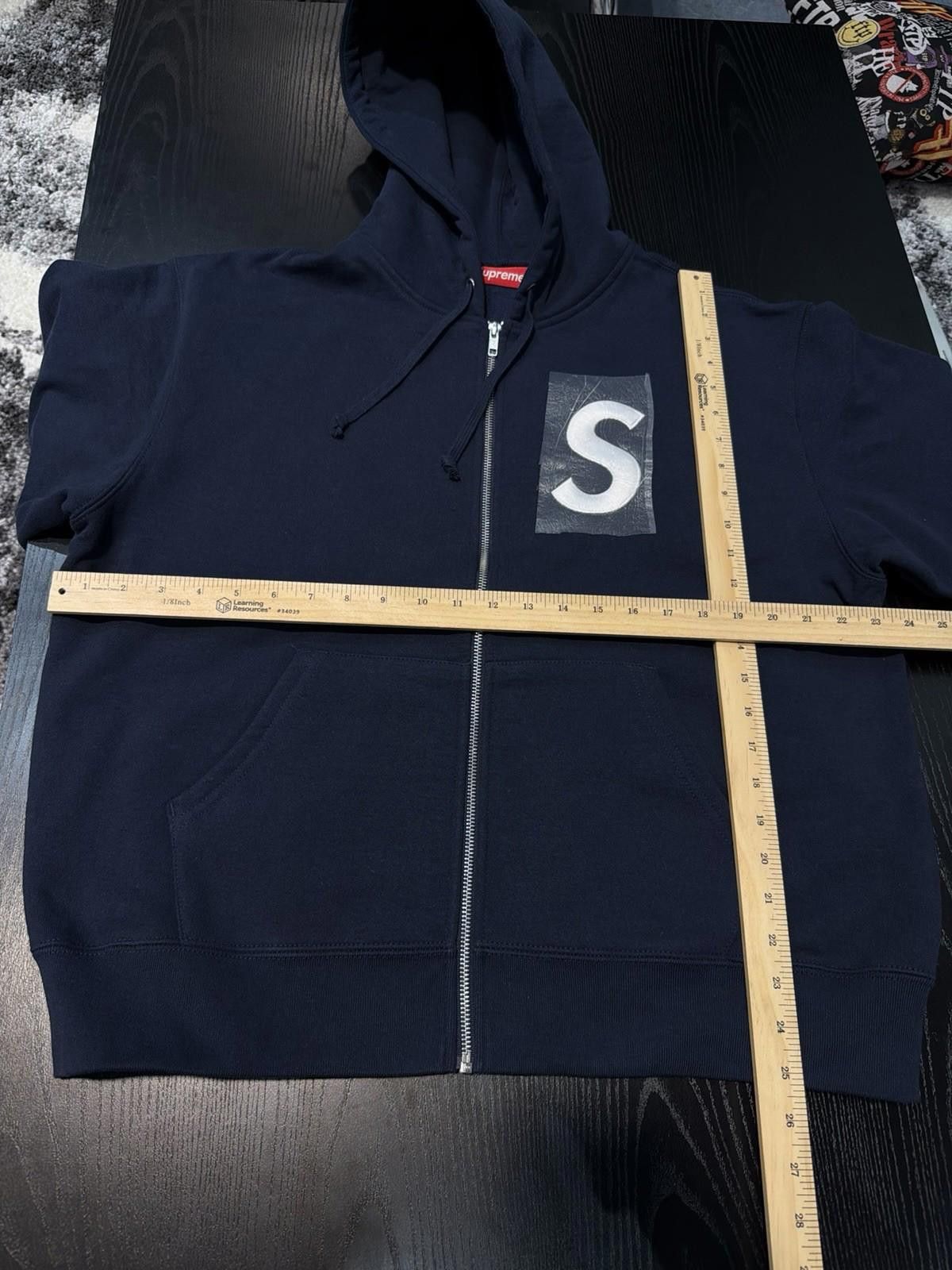 Supreme Supreme S Logo Zip Up Hooded Sweatshirt Navy Blue (M) NEW Size US M / EU 48-50 / 2 - 4 Thumbnail