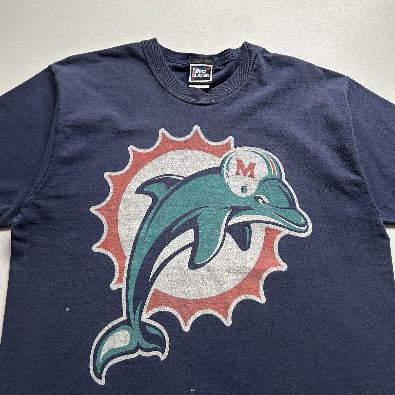 NFL × Pro Player × Vintage Vintage 90s Pro Player Miami Dolphins NFL T-Shirt Large Blue Size US L / EU 52-54 / 3 - 2 Thumbnail