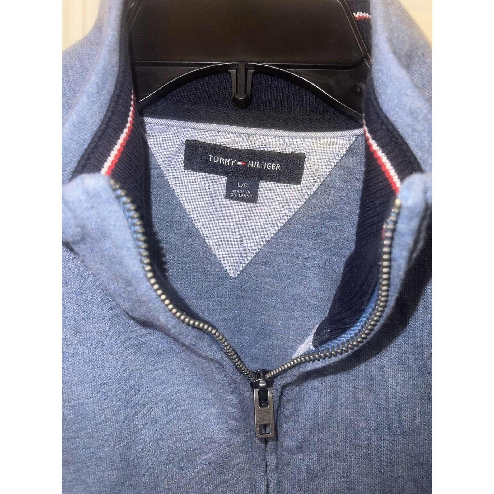 Tommy Hilfiger Tommy Hilfiger Pullover Men’s Large Blue zip Sweater Jacket Size US L / EU 52-54 / 3 - 3 Thumbnail