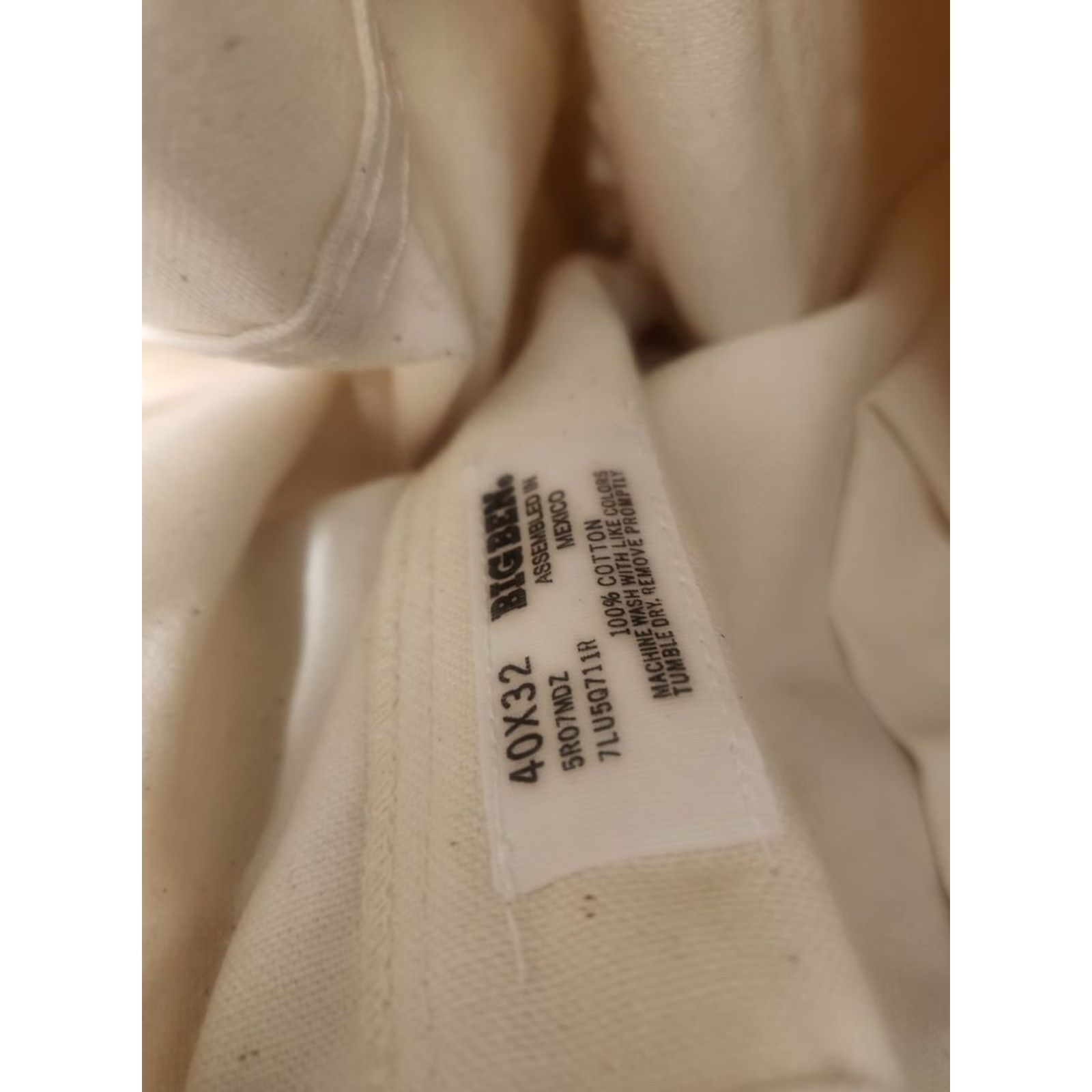 Wrangler VINTAGE Big Ben Wrangler Painter Pants Dungarees Mens 40 32 Carpenter White Cotton Canvas Zip Straight 32 In Inseam Regular Flat Front Size US 40 / EU 56 - 3 Thumbnail