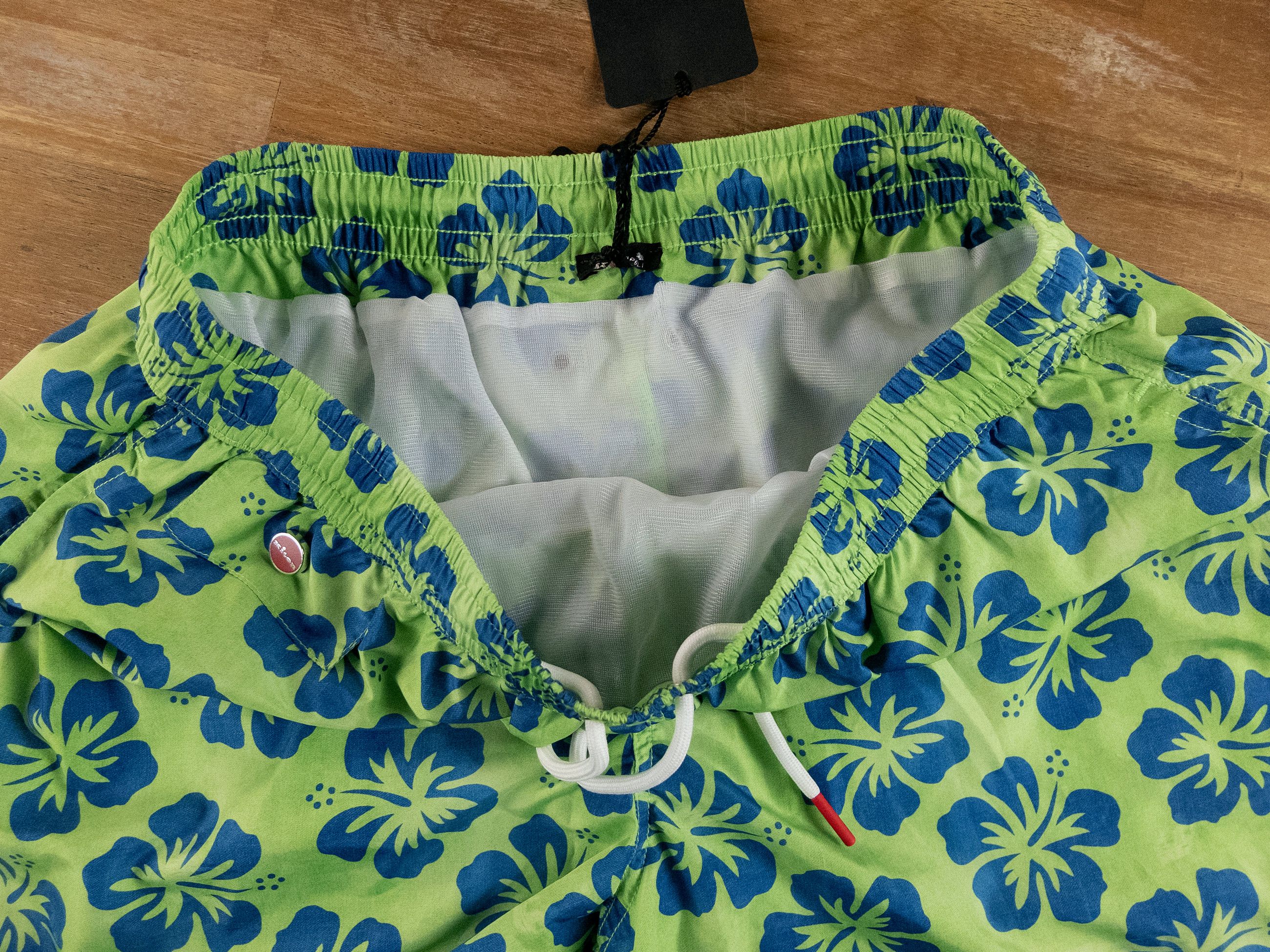 Kiton KITON Napoli green blue floral print nylon swim shorts Large Size US 34 / EU 50 - 7 Thumbnail