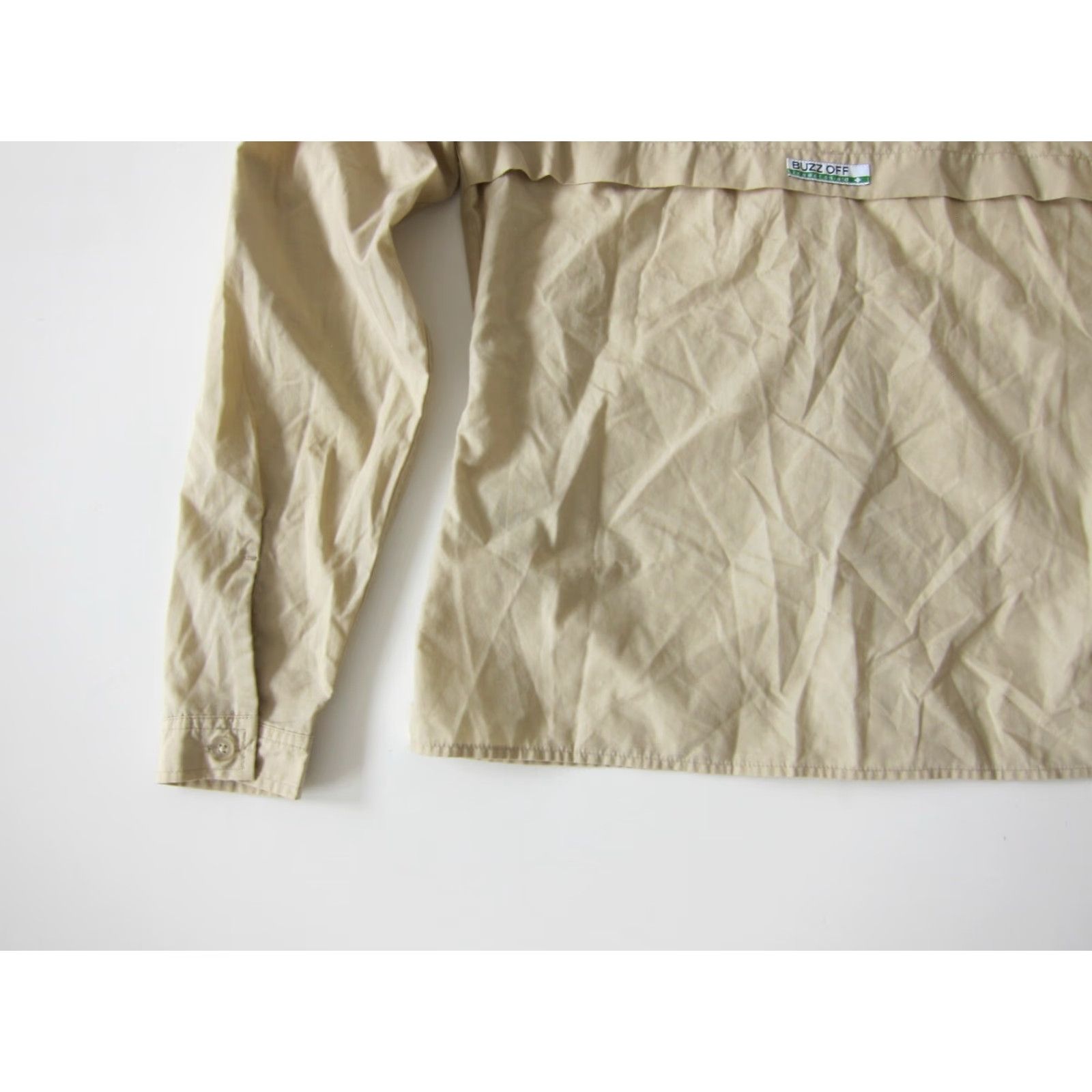 ExOfficio VINTAGE Exofficio Buzz Off Beige Brown Vented Zip Pocket Long Sleeve Button Shirt XS Size XS / US 0-2 / IT 36-38 - 5 Thumbnail
