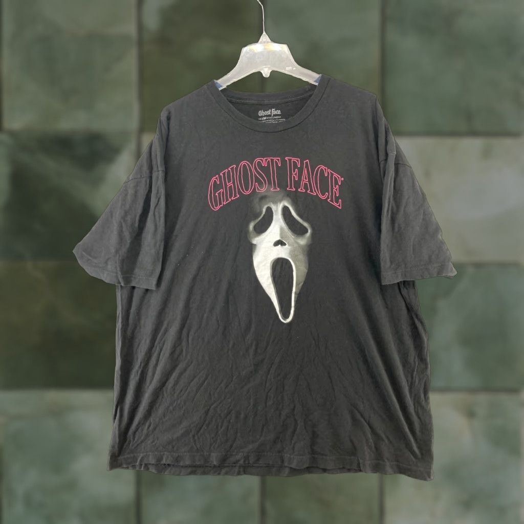 Vintage Ghost Face Mens TShirt 3XL Black Halloween Horror Shirt Men 3XL Black Ghost Face Horror T-Shirt Size US XXL / EU 58 / 5 - 1 Thumbnail