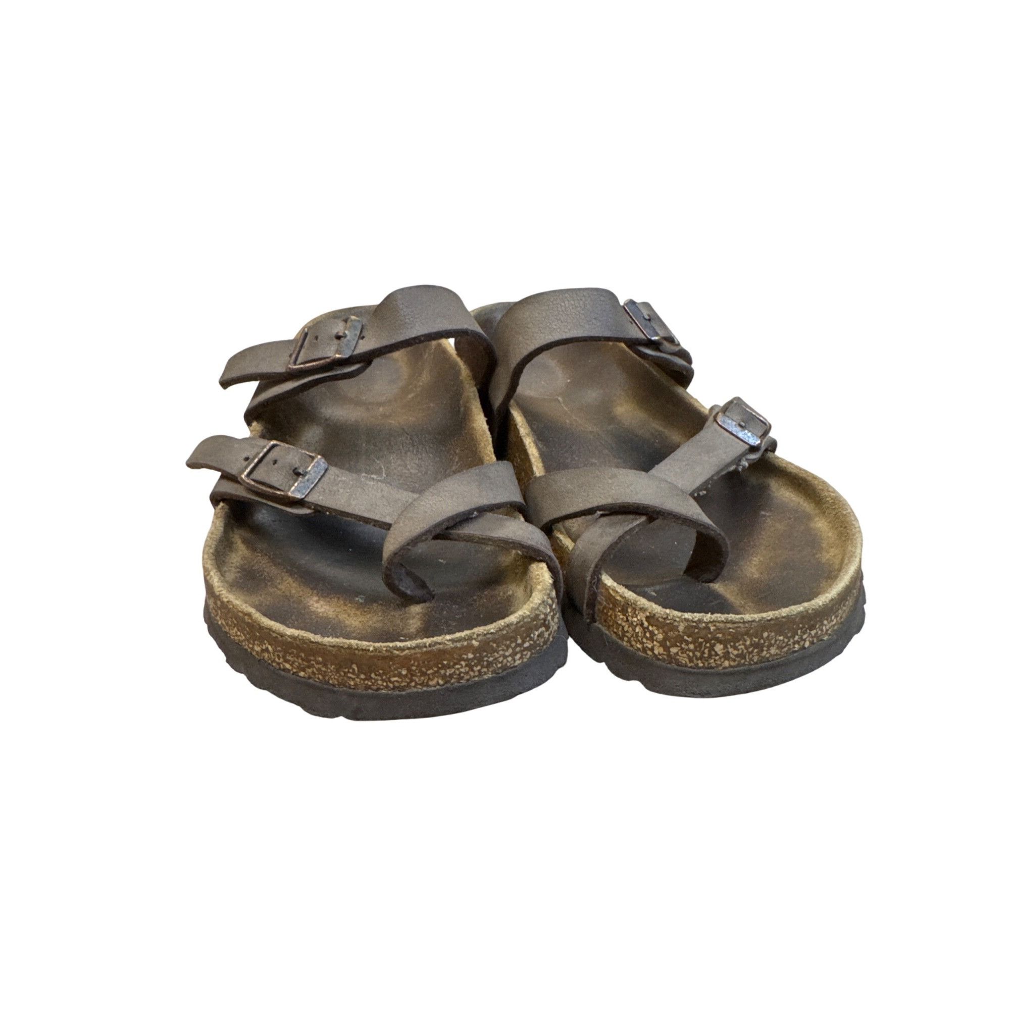 Birkenstock Birkenstock Womens Brown Leather Slip Sandals Size 6 SKU 819 Size US 6 / IT 36 - 6 Thumbnail